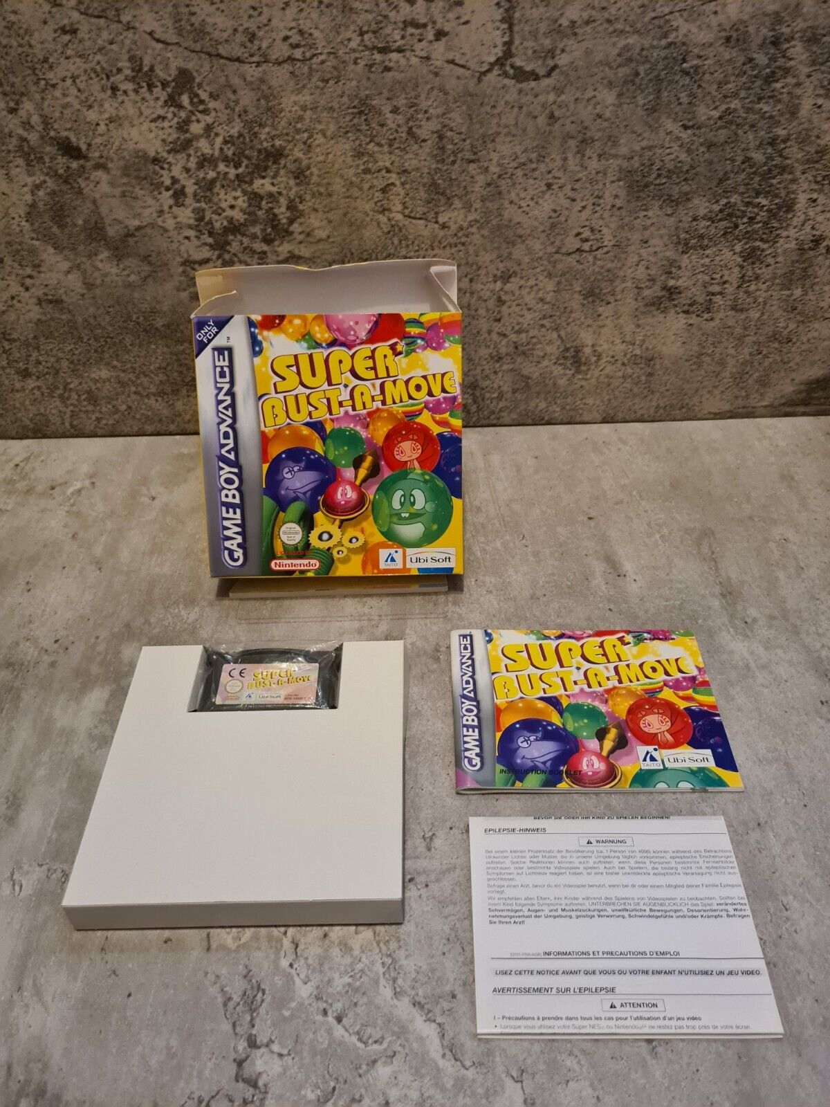 Nintendo Gameboy Advance Super Bust-A-Move mit OVP und Anleitung EUR - T-Retro-Games 