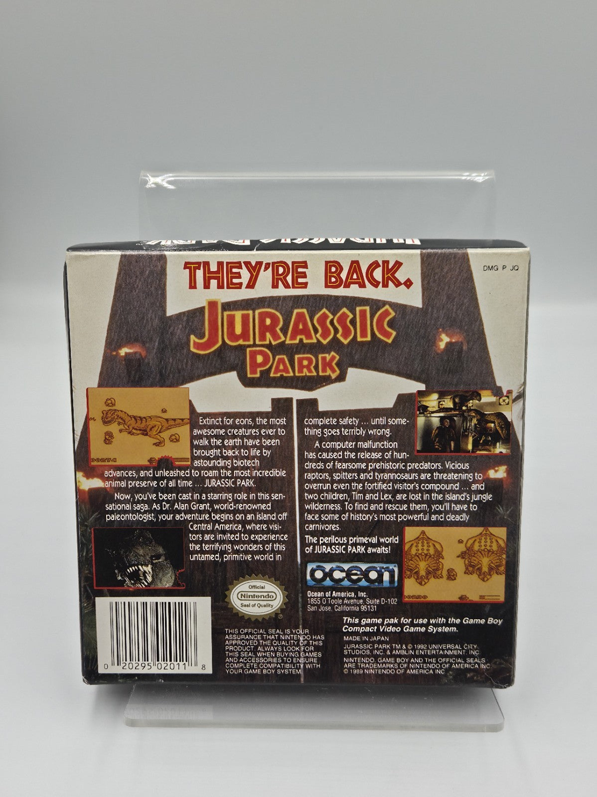 Nintendo Game Boy Classic Jurassic Park mit OVP und Anleitung USA