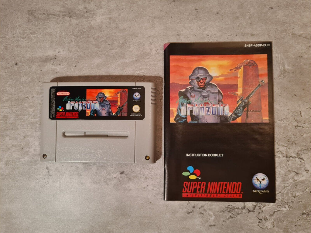 SNES Super Nintendo Super Dropzone mit OVP und Anleitung EUR - T-Retro-Games 