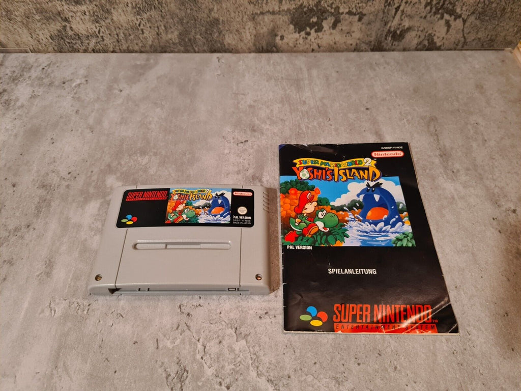 SNES Super Nintendo Super Mario World 2 Yoshi's Island mit OVP und Anleitung NOE - T-Retro-Games 