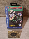 Sega Mega Drive Spiel Kawasaki Superbikes mit OVP und Anleitung Multi Language - T-Retro-Games 