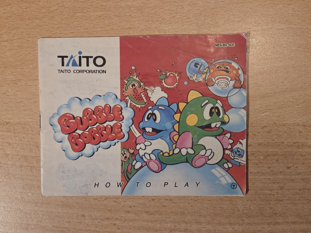 NES Bubble Bobble Spielanleitung Instruction Booklet NOE