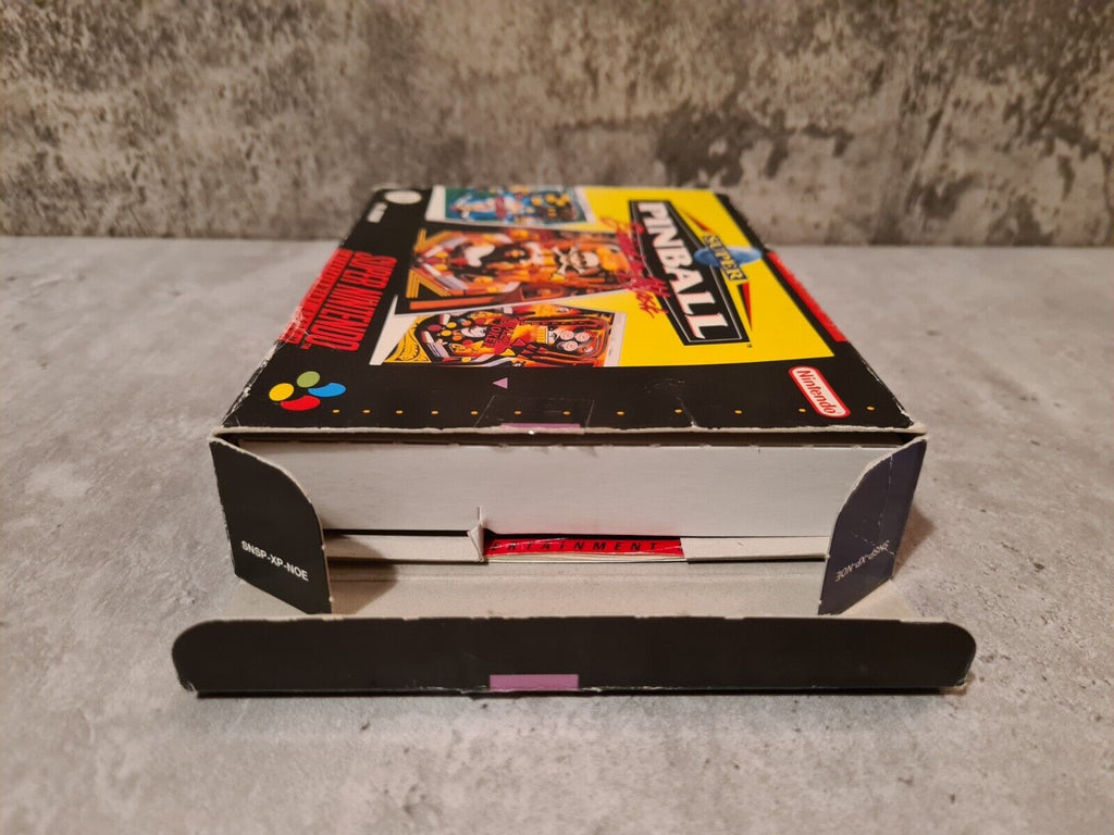 SNES Super Nintendo Super Pinball Behind The Mask mit OVP und Anleitung NOE - T-Retro-Games 