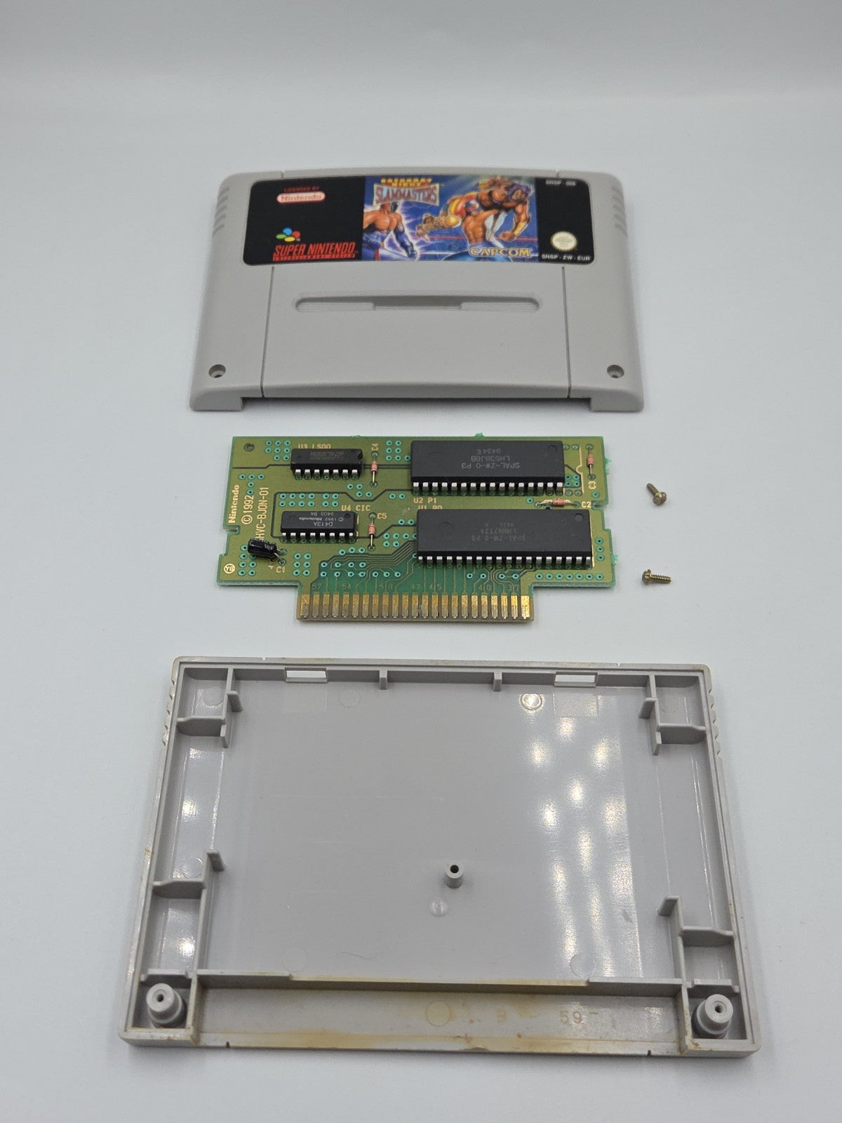 SNES Super Nintendo Spiel Saturday Night Slammasters mit OVP und Anleitung EUR