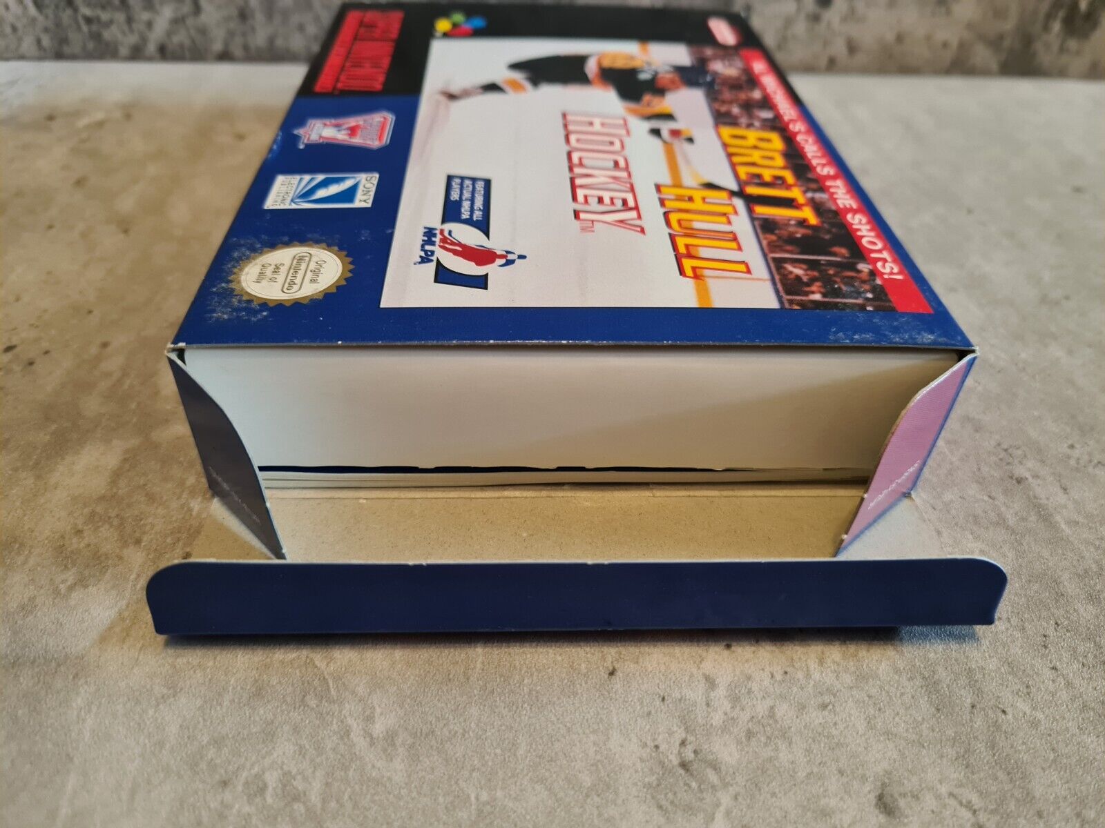 SNES Super Nintendo Brett Hull Hockey mit OVP und Anleitung EUR - T-Retro-Games 