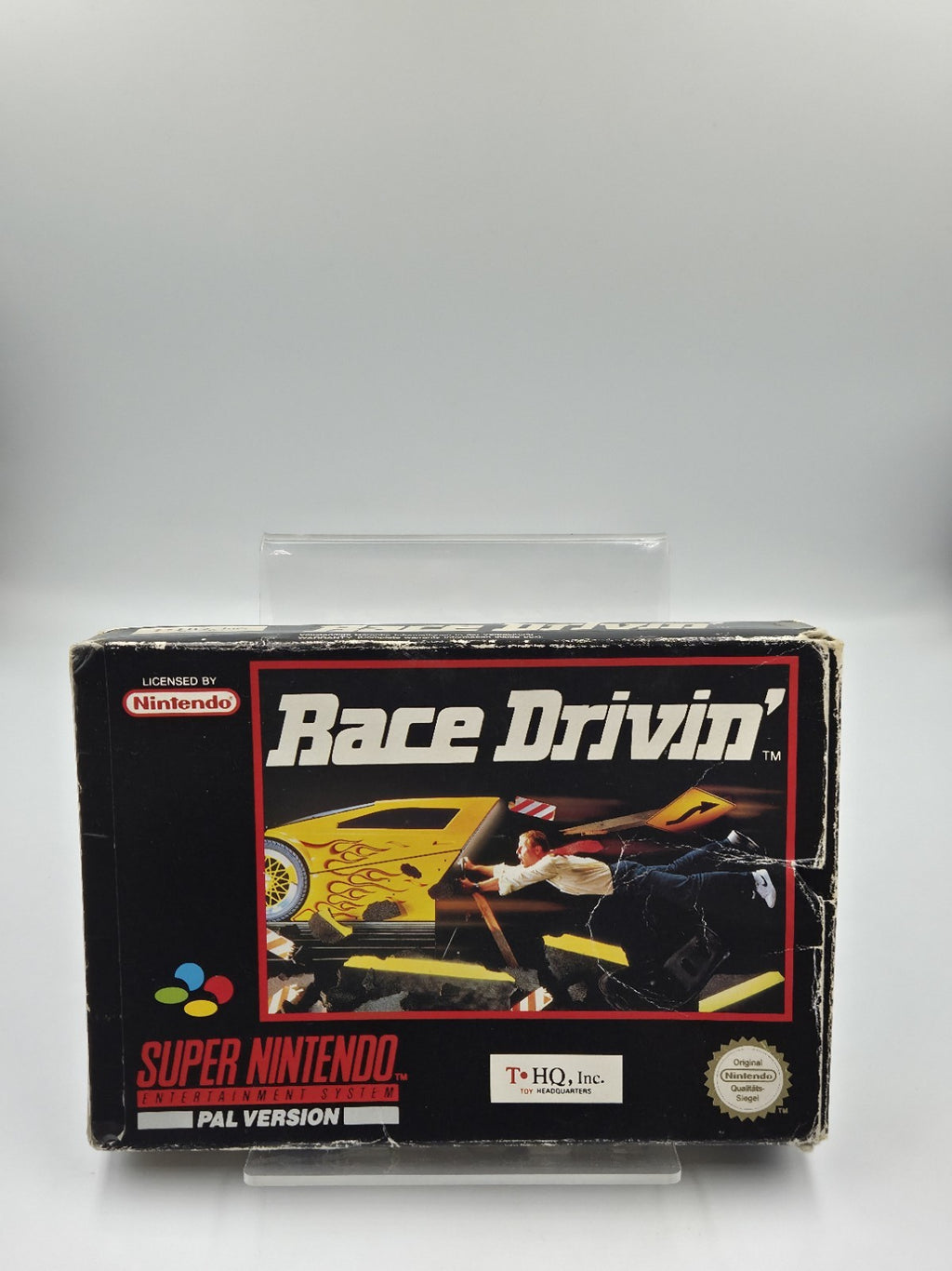 SNES Super Nintendo Spiel Race Drivin' mit OVP und Anleitung NOE