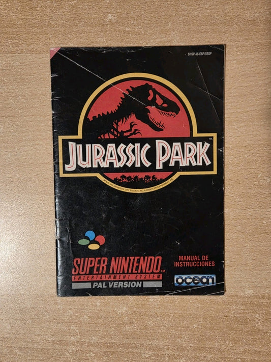SNES Super Nintendo Jurassic Park Spielanleitung Instruction Booklet ESP