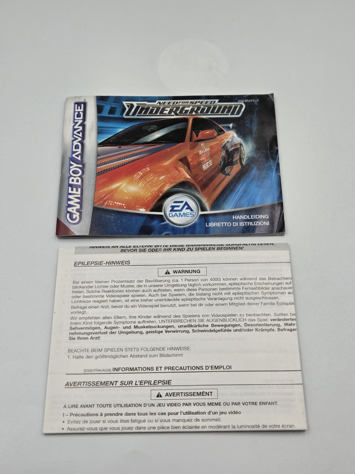 Nintendo Game Boy Advance Need For Speed Underground mit OVP und Anleitung EUR