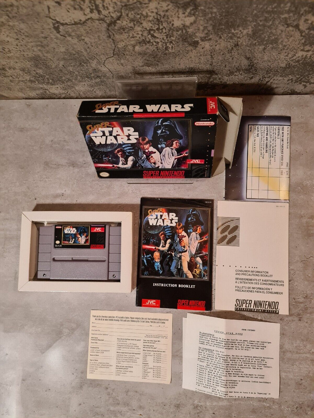 SNES Super Nintendo Super Star Wars mit OVP und Anleitung NTSC USA - T-Retro-Games 