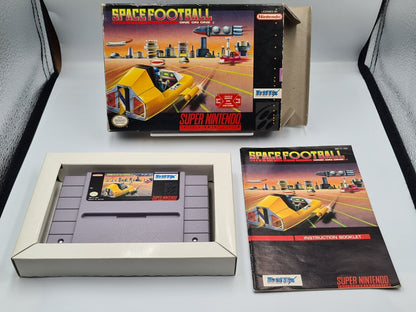 SNES Super Nintendo Space Football - One on One mit OVP und Anleitung NTSC USA - T-Retro-Games 
