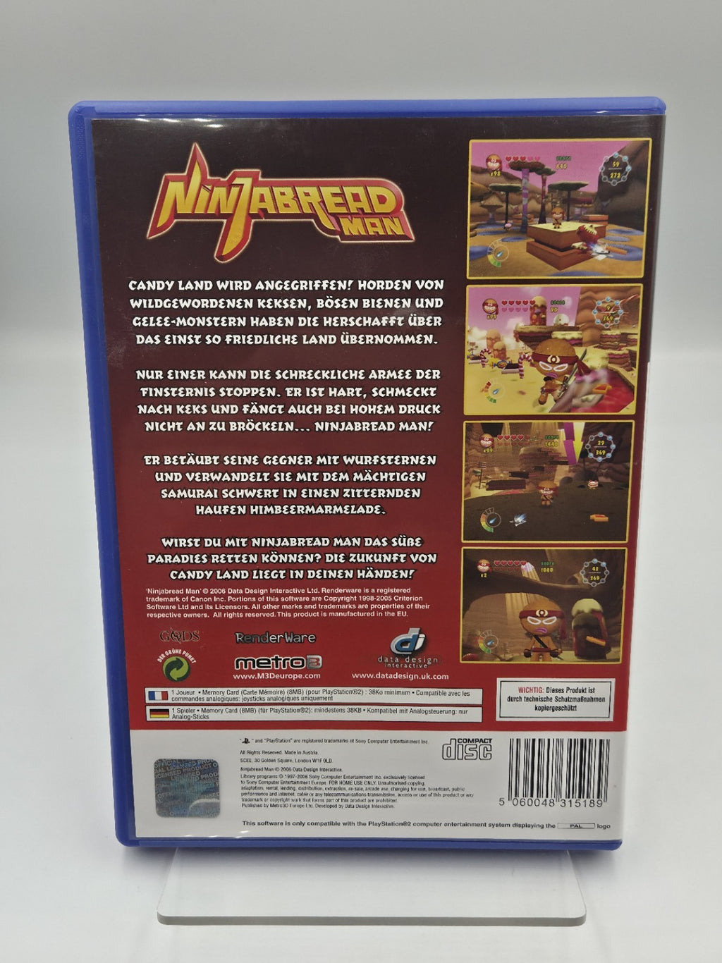 PS2 Playstation 2 Spiel Ninjabread Man mit OVP und Anleitung Deutsch