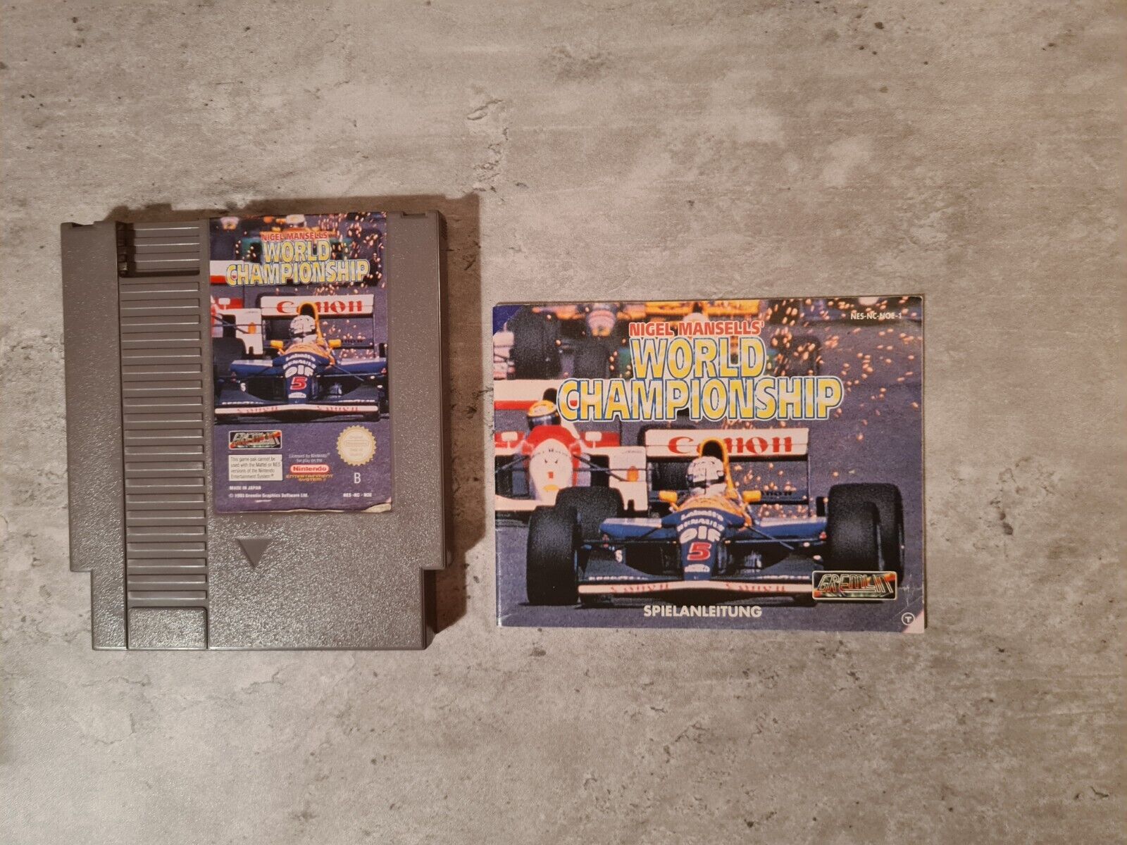 Nintendo NES Nigel Mansell's World Championship mit OVP und Anleitung NOE - T-Retro-Games 