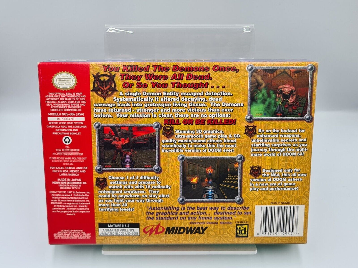 N64 Nintendo 64 Doom 64 mit OVP und Anleitung USA NTSC - T-Retro-Games 