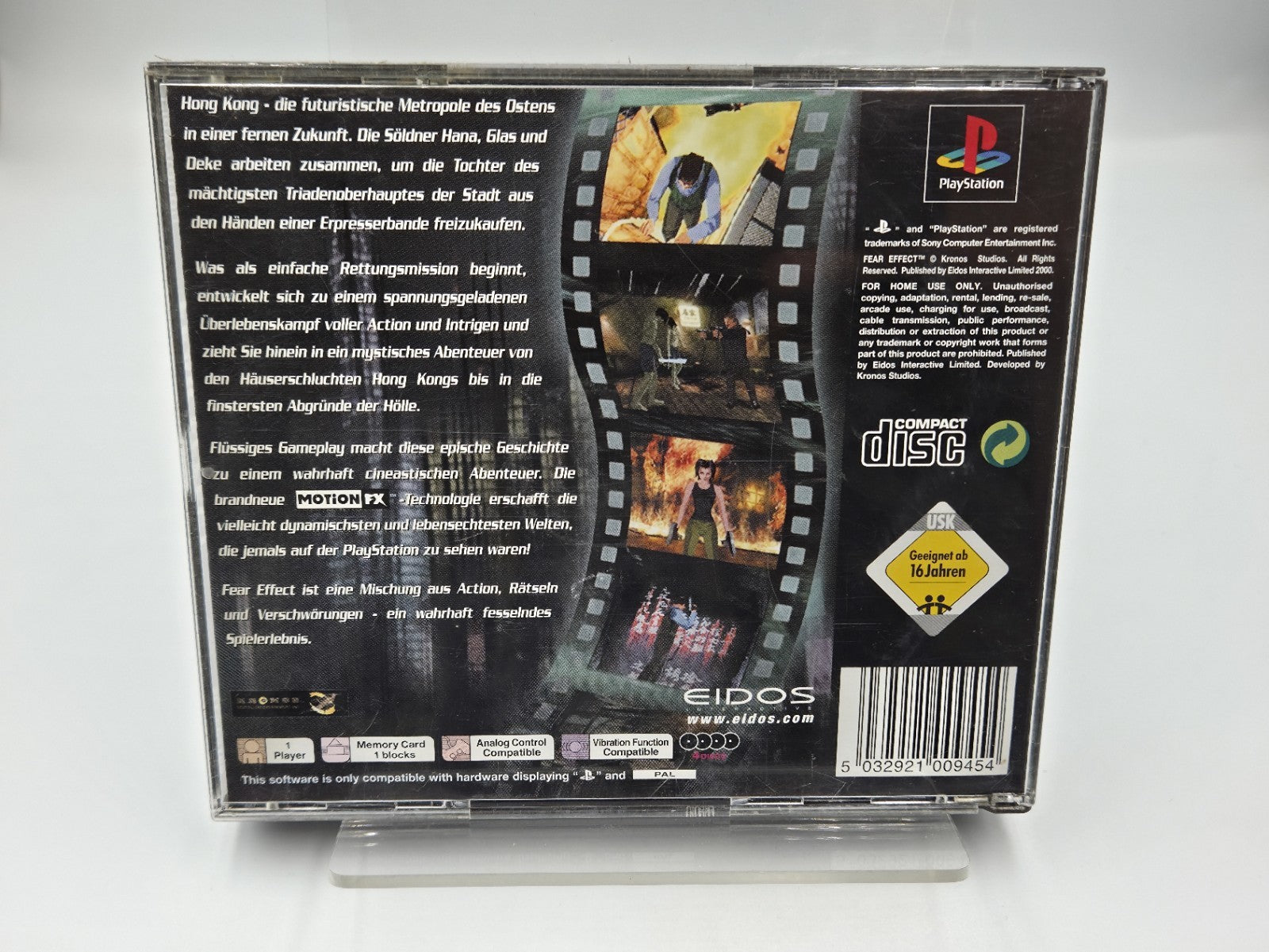 PS1 Playstation 1 Spiel Fear Effect mit OVP und Anleitung Deutsch 4 Discs
