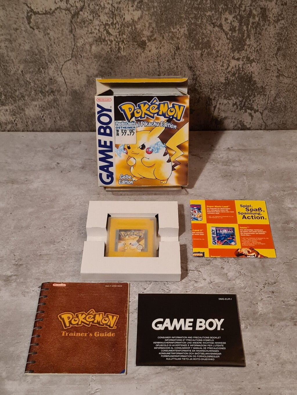 Nintendo Game Boy Classic Pokemon Special Pikachu Edition + OVP + Anleitung NOE - T-Retro-Games 