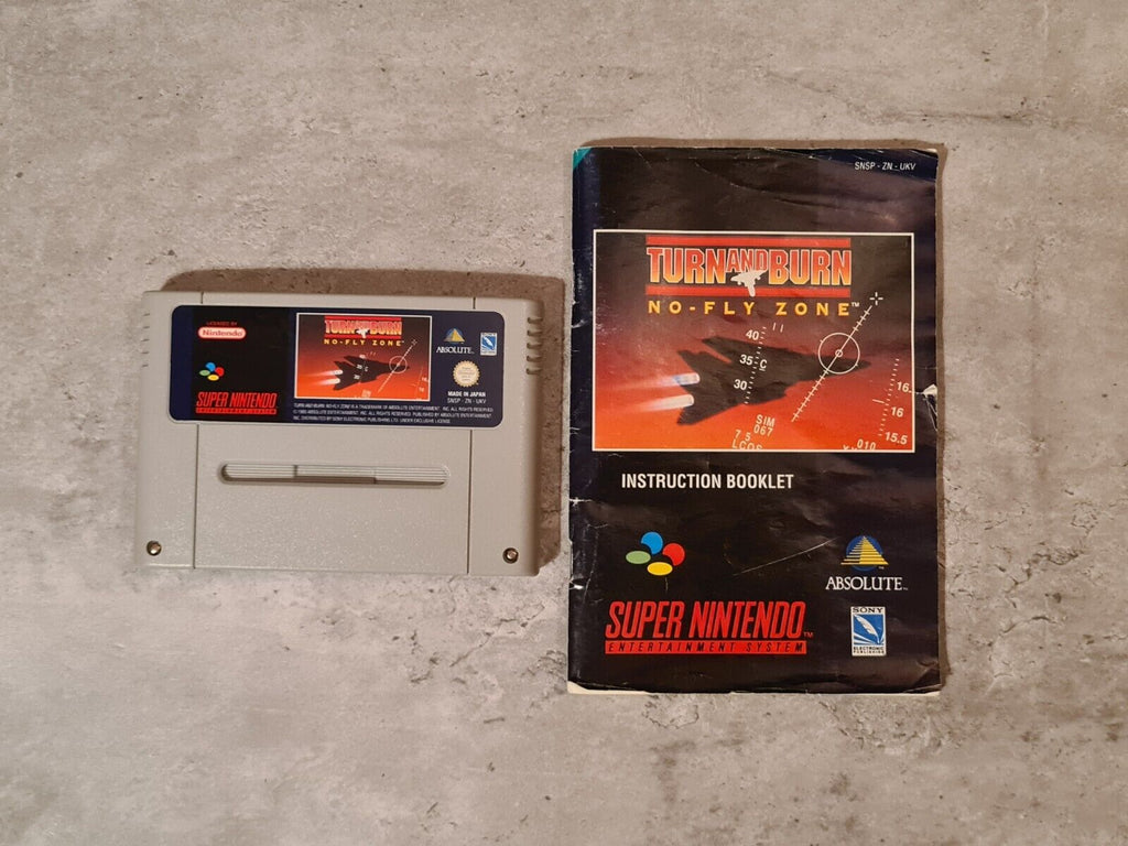 SNES Super Nintendo Turn and Burn No-Fly Zone mit OVP und Anleitung UKV - T-Retro-Games 
