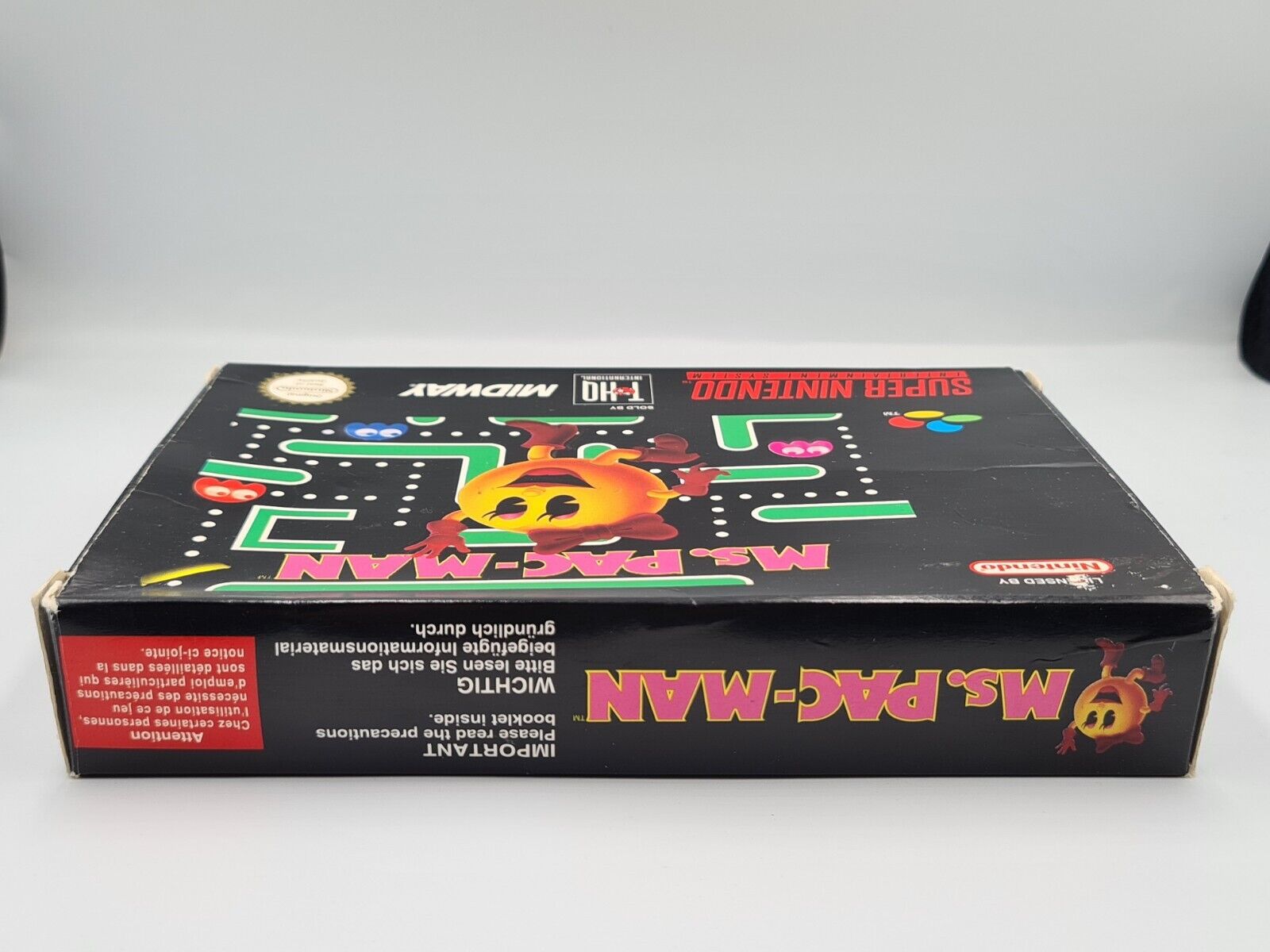 SNES Super Nintendo Ms. Pac-Man mit OVP und Anleitung EUR - T-Retro-Games 