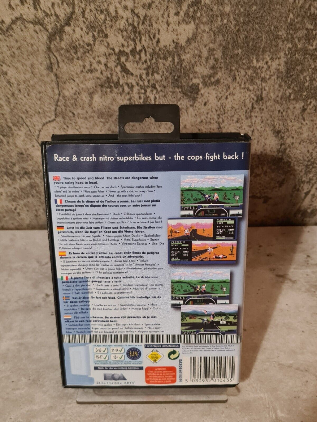 Sega Mega Drive Spiel Road Rash II mit OVP und Anleitung Multi Language - T-Retro-Games 