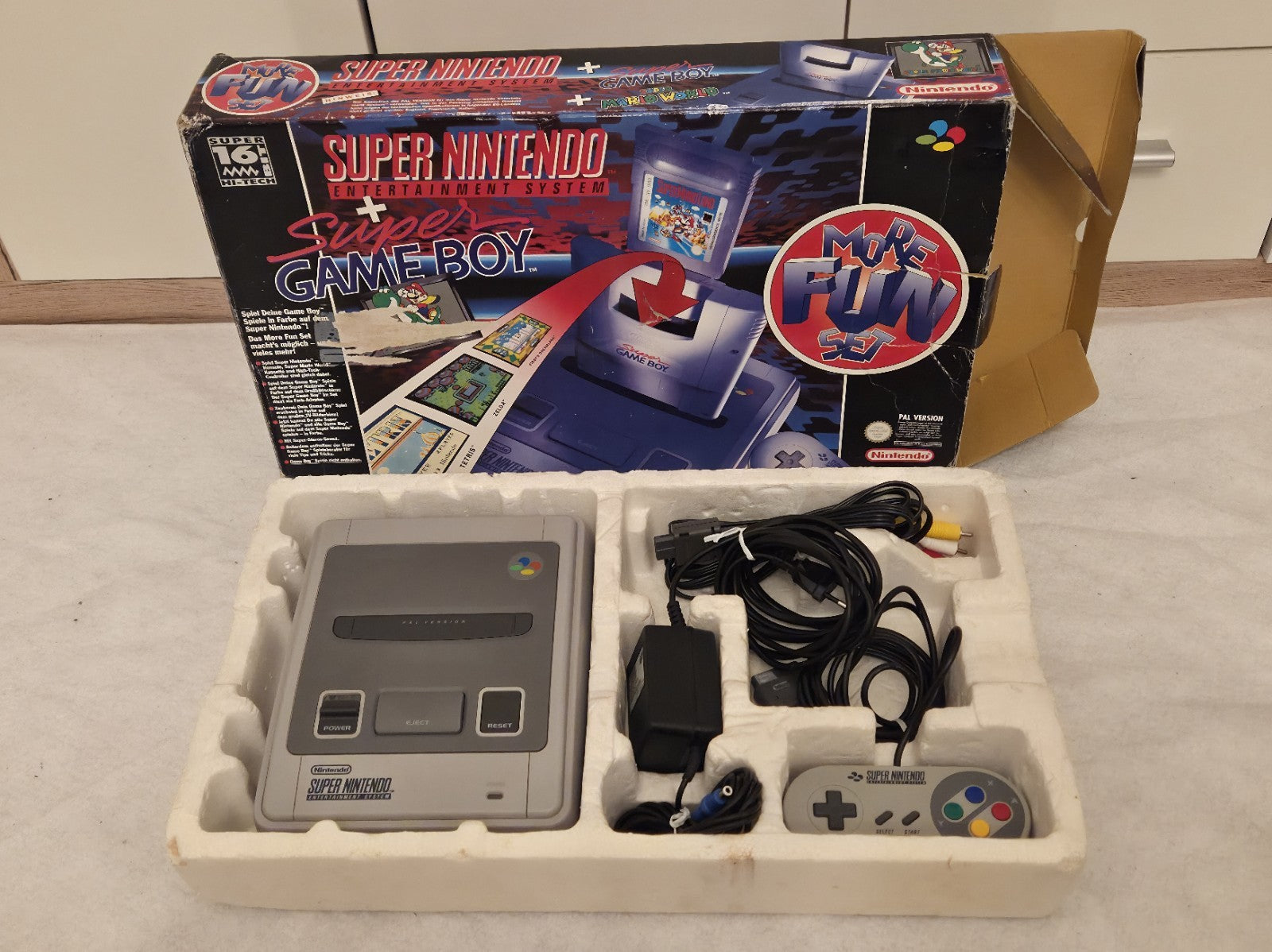 SNES Super Nintendo Super Game Boy More Fun Set Konsole Console NOE OVP