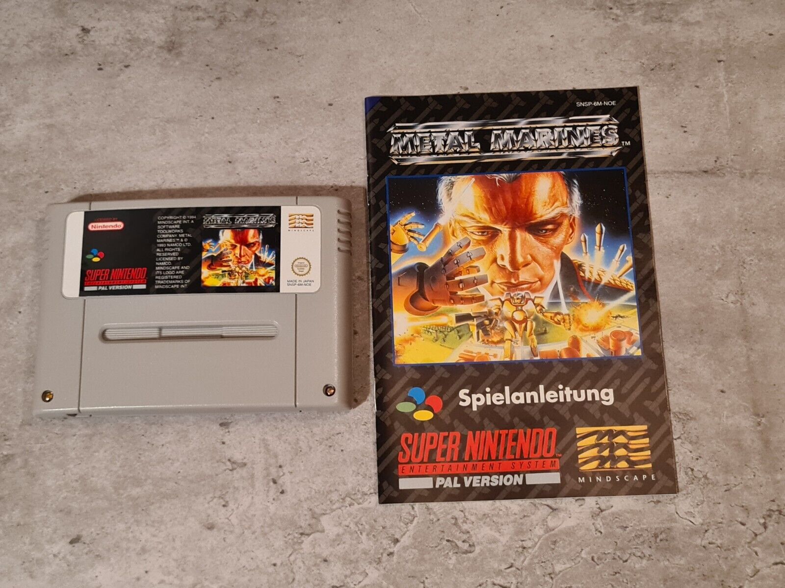 SNES Super Nintendo Metal Marines mit OVP und Anleitung + Poster NOE - T-Retro-Games 