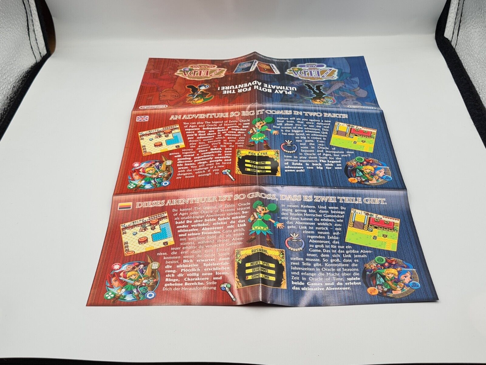 Game Boy Color The Legend of Zelda Oracle of Seasons mit OVP und Anleitung EUR - T-Retro-Games 