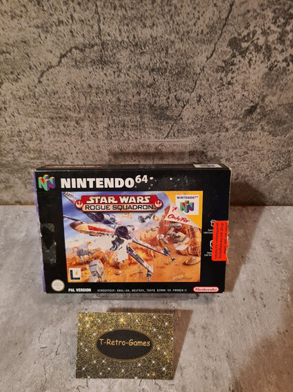 N64 Nintendo 64 Star Wars Rogue Squadron mit OVP und Anleitung EUR - T-Retro-Games 