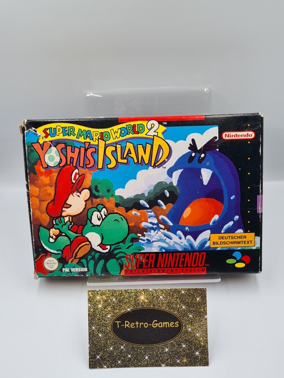 SNES Super Nintendo Super Mario World 2: Yoshi's Island mit OVP + Anleitung NOE - T-Retro-Games 