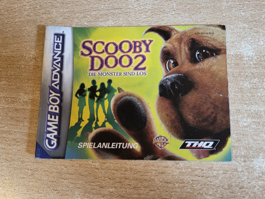 Nintendo Game Boy Advance Scooby Doo 2 Die Monster Sind Los Spielanleitung NOE