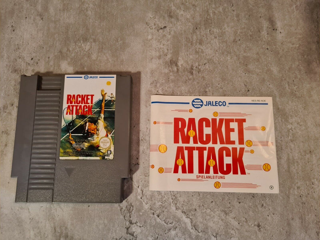 Nintendo NES Racket Attack mit OVP und Anleitung NOE - T-Retro-Games 