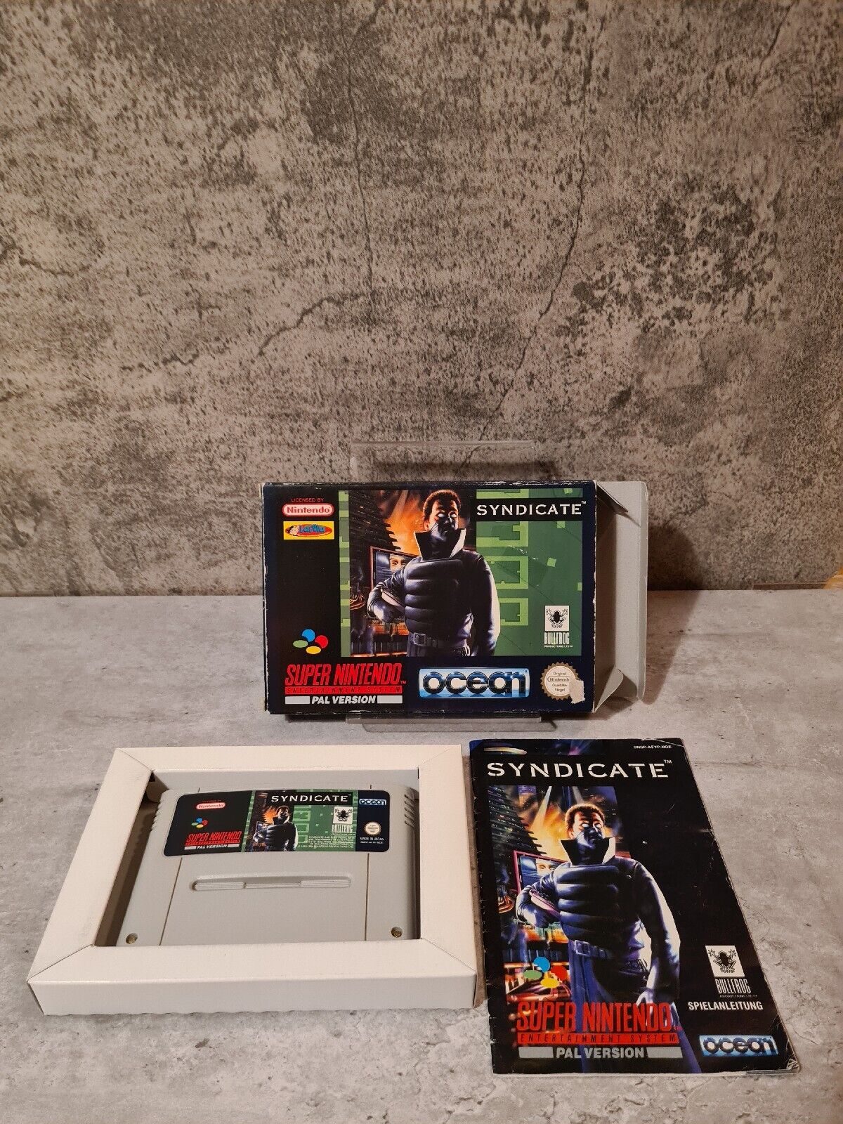 SNES Super Nintendo Syndicate mit OVP und Anleitung NOE - T-Retro-Games 