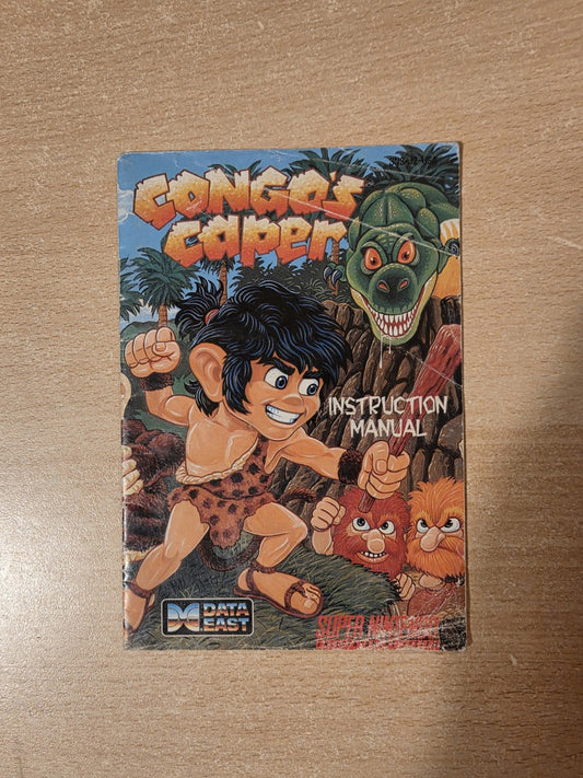 SNES Super Nintendo Congo's Caper  Instruction Booklet USA