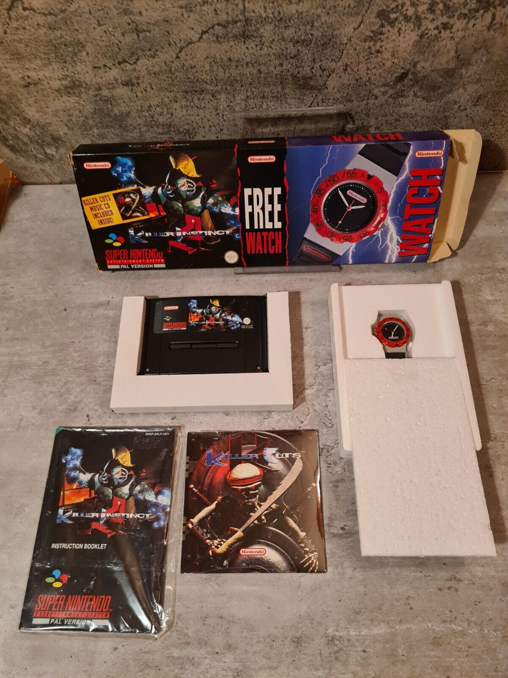 SNES Super Nintendo Killer Instinct Free Watch Big Box OVP mit Anleitung UKV - T-Retro-Games 