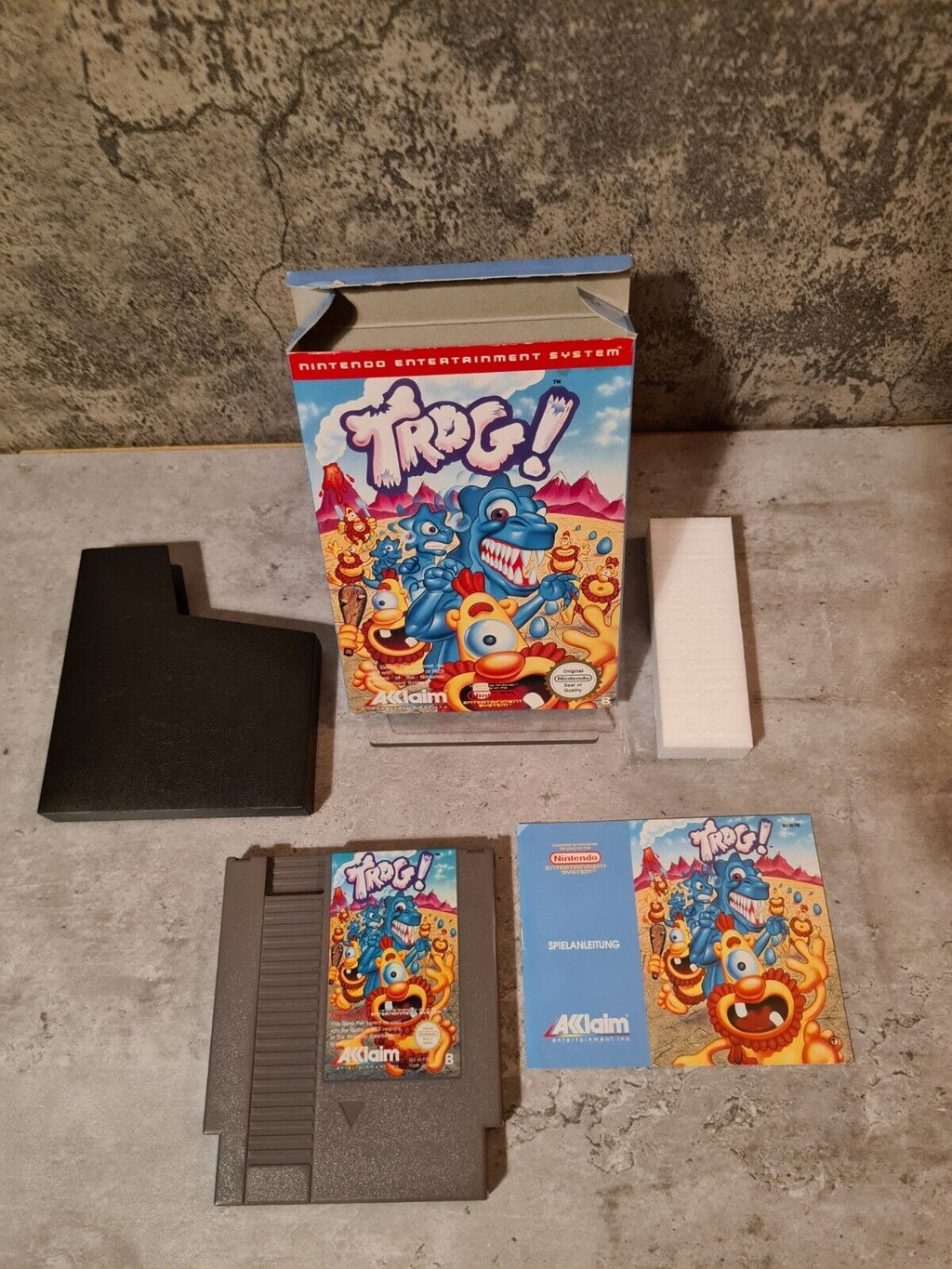 NES Trog! mit OVP und Anleitung FRG - T-Retro-Games 