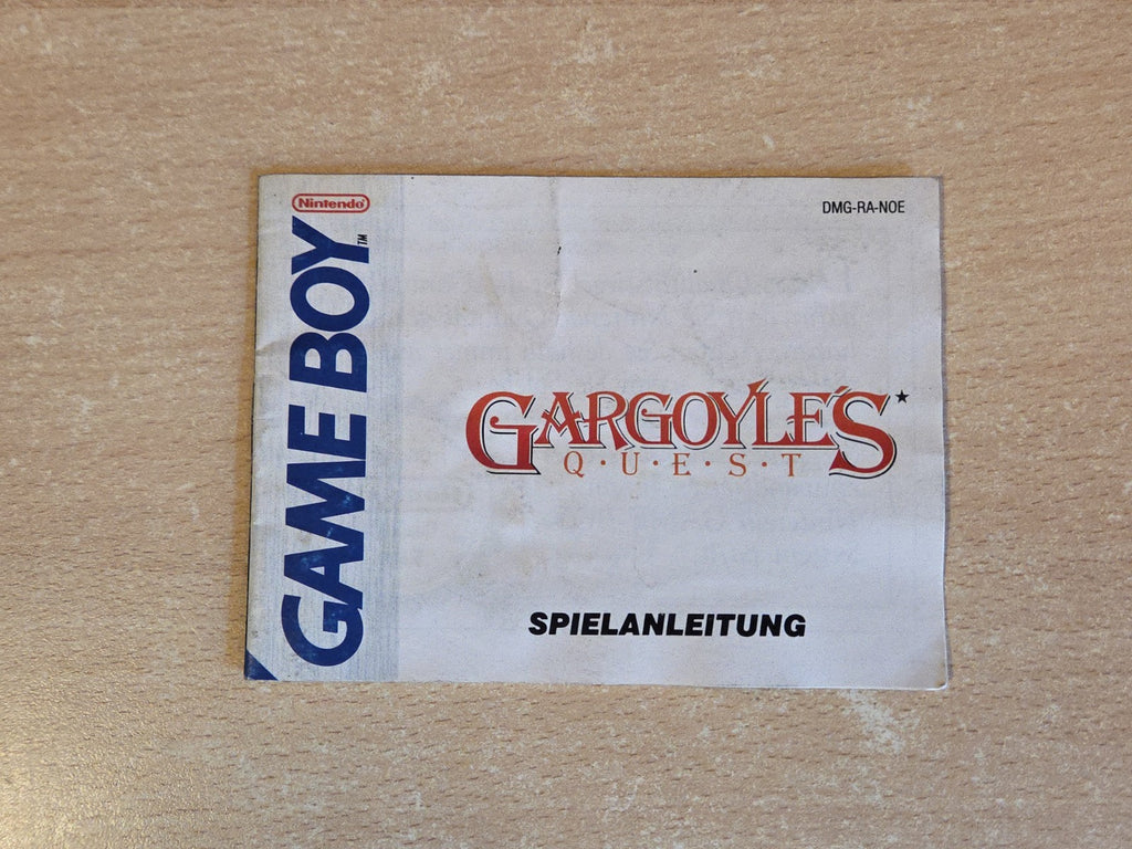 Nintendo Game Boy Classic Gargoyles Quest Spielanleitung Instruction Booklet NOE