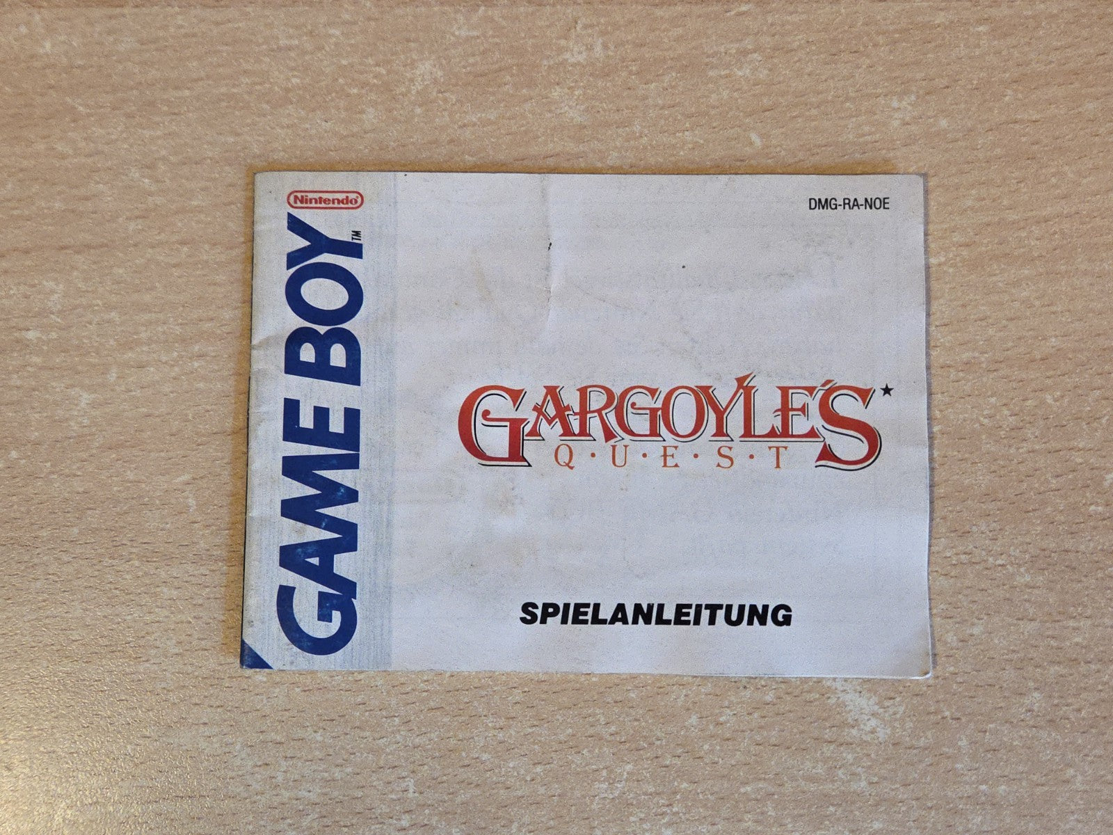 Nintendo Game Boy Classic Gargoyles Quest Spielanleitung Instruction Booklet NOE