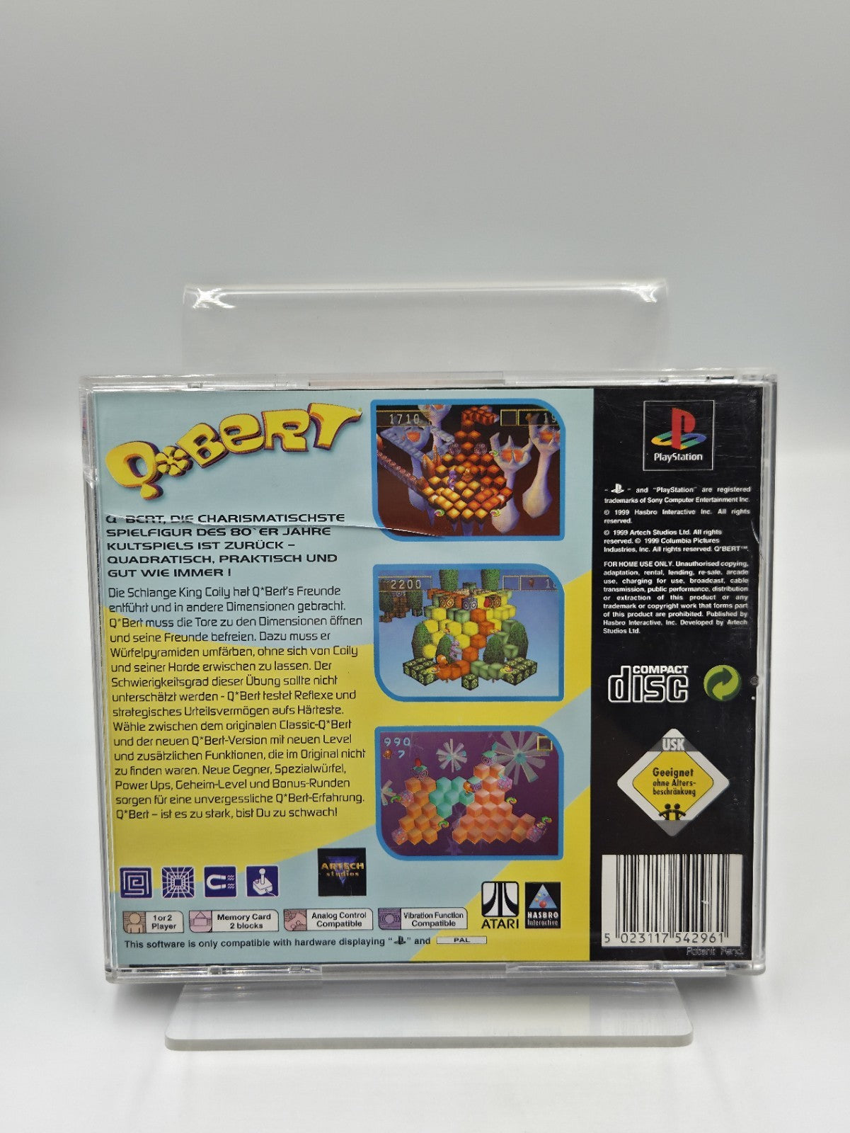 PS1 Playstation 1 Spiel Q*Bert mit OVP und Anleitung Deutsch