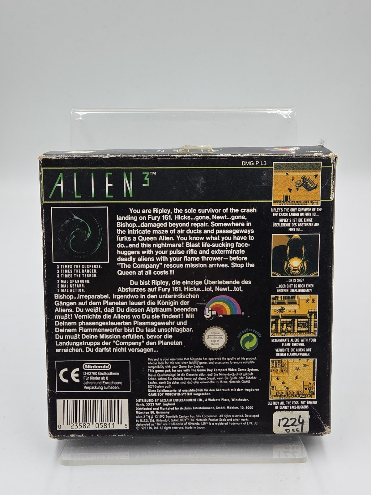 Nintendo Game Boy Classic Spiel Alien 3 mit OVP und Anleitung NOE