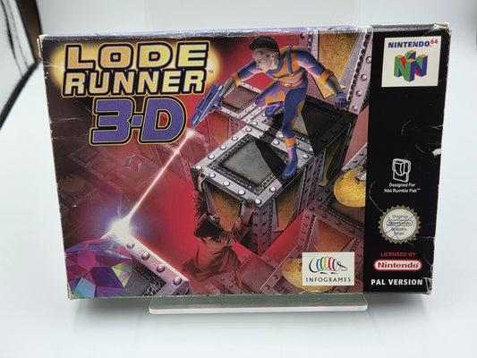 N64 Nintendo 64 Lode Runner 3-D mit OVP und Anleitung NOE
