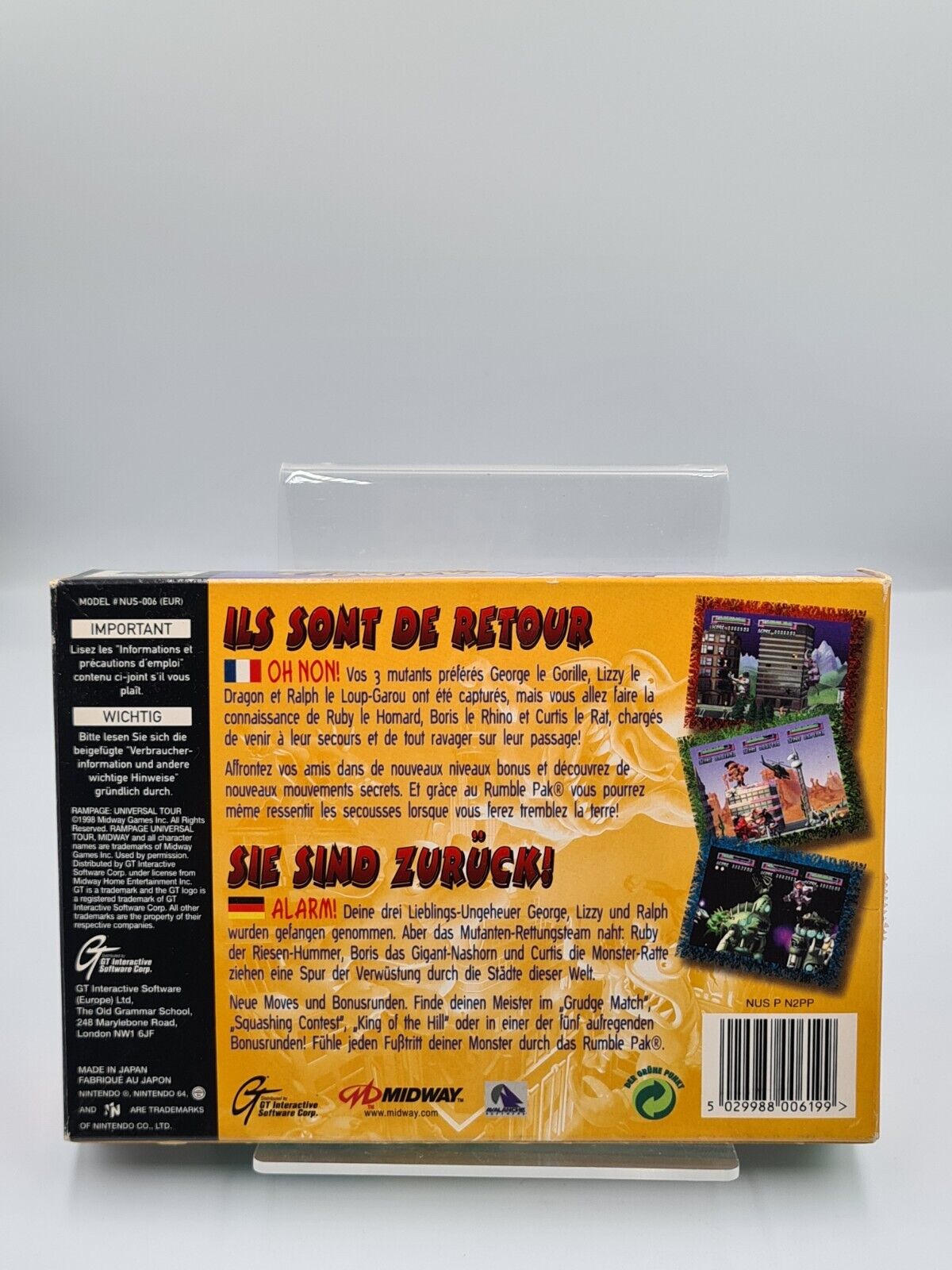 N64 Nintendo 64 Rampage 2 Universal Tour mit OVP und Anleitung EUR - T-Retro-Games 