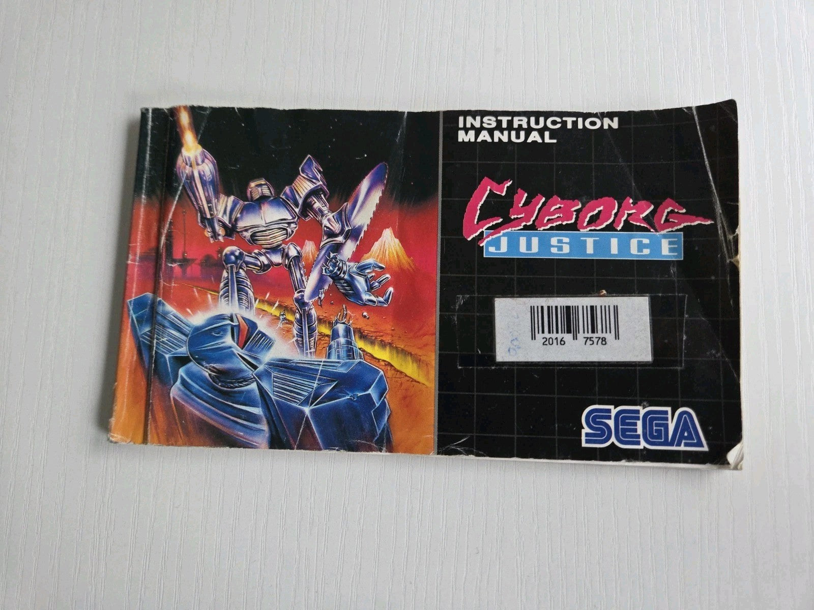 Sega Mega Drive Cyborg Justice Instruction Booklet Spielanleitung