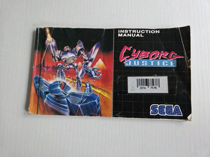 Sega Mega Drive Cyborg Justice Instruction Booklet Spielanleitung