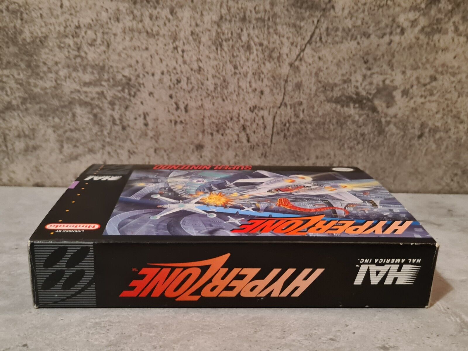 SNES Super Nintendo HyperZone mit OVP und Anleitung NTSC-USA - T-Retro-Games 
