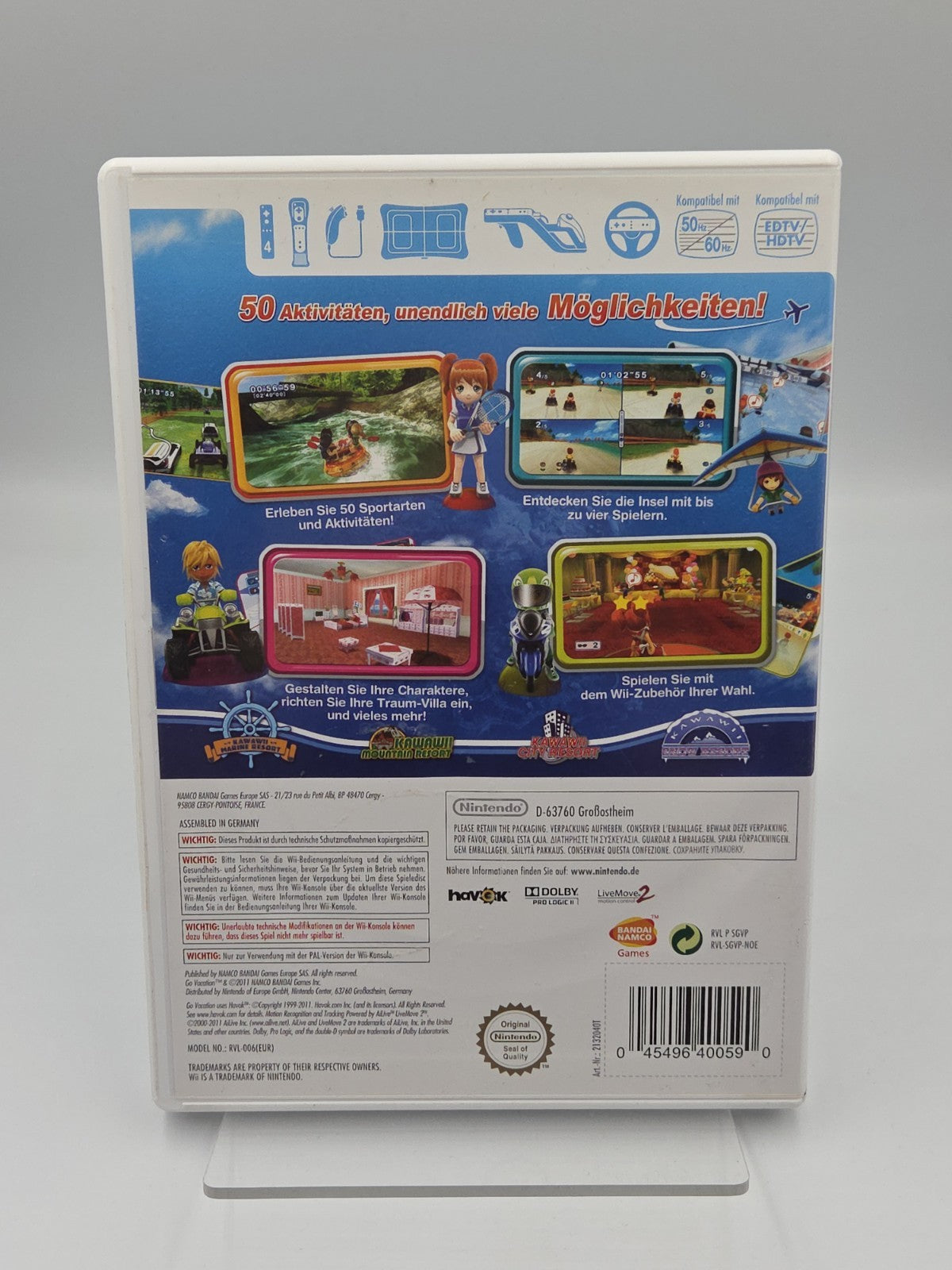 Nintendo Wii Spiel Go Vacation mit OVP und Anleitung NOE