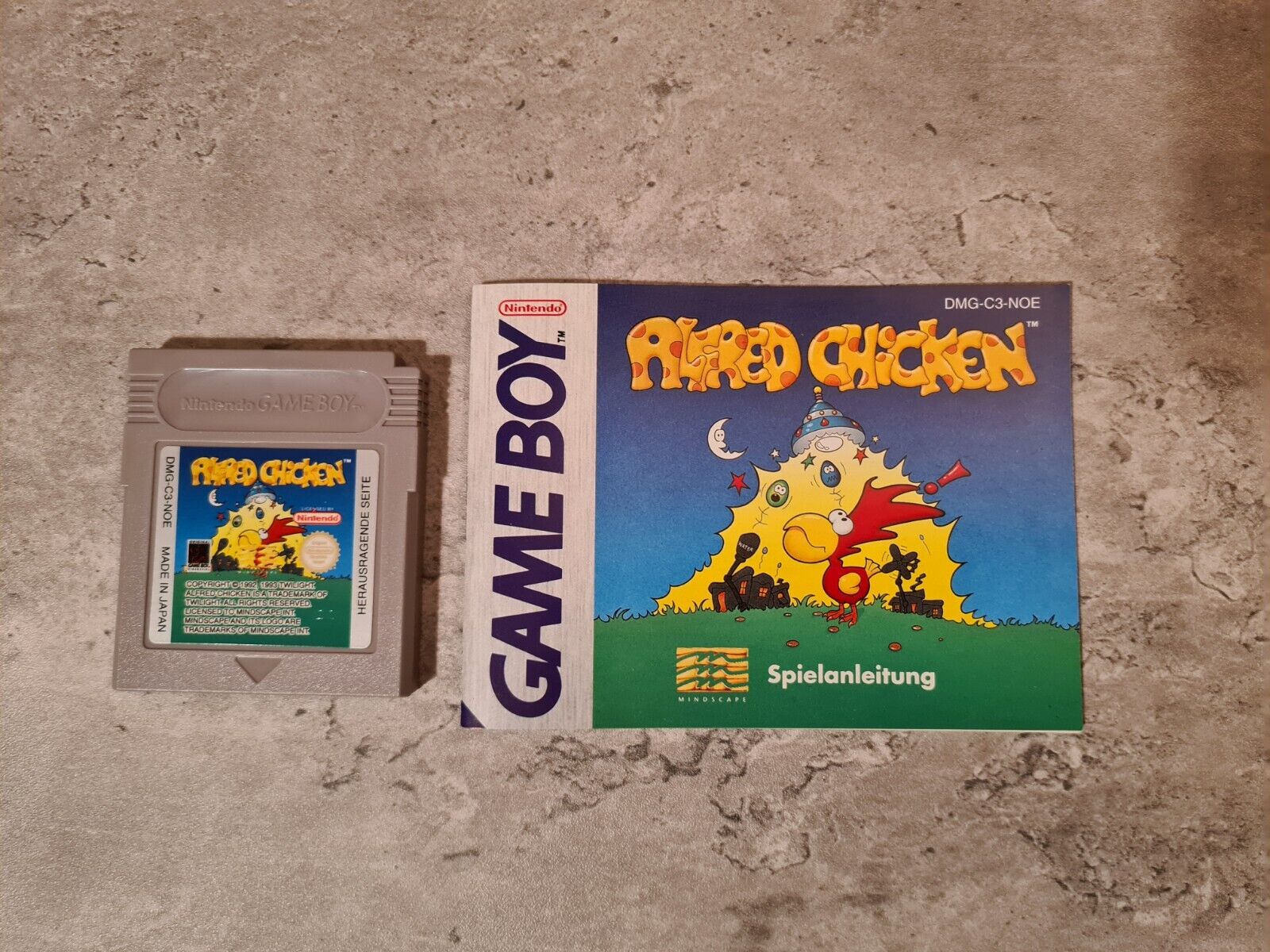 Nintendo Game Boy Classic Alfred Chicken mit OVP und Anleitung NOE - T-Retro-Games 