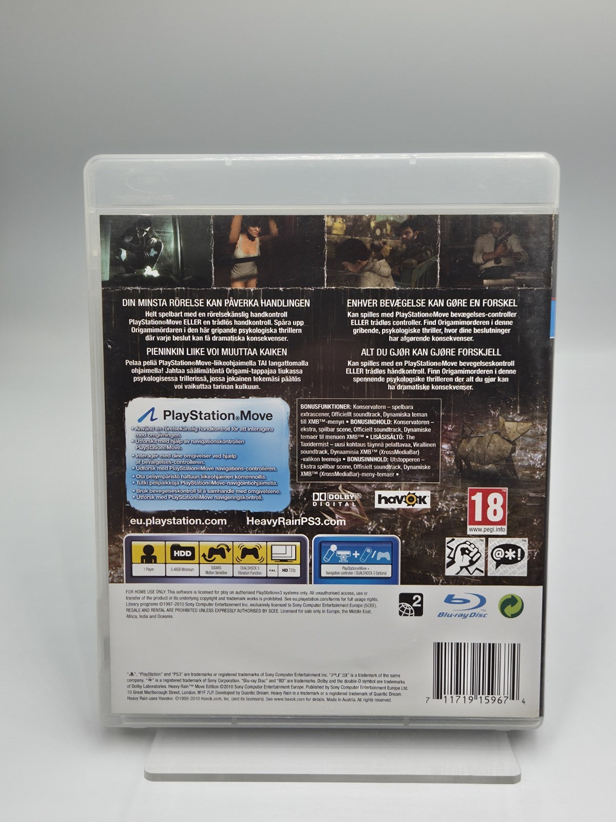 PS3 Playstation 3 Spiel Heavy Rain mit OVP und Anleitung 