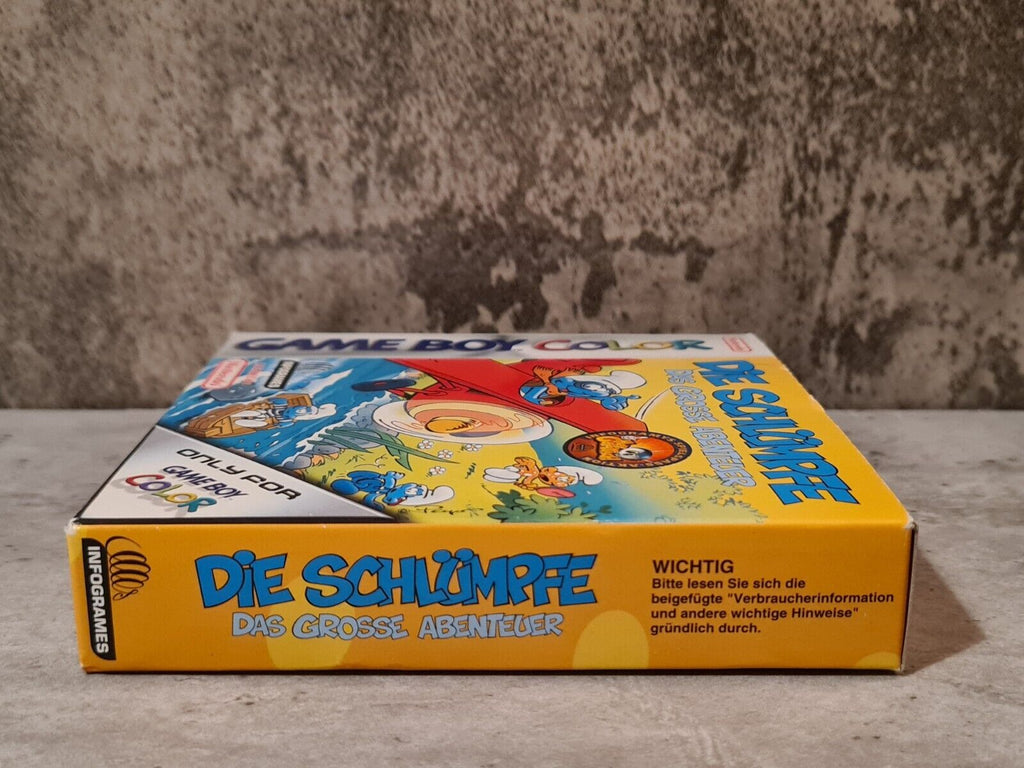 Game Boy Color Die Schlümpfe Das Grosse Abenteuer mit OVP und Anleitung NOE - T-Retro-Games 