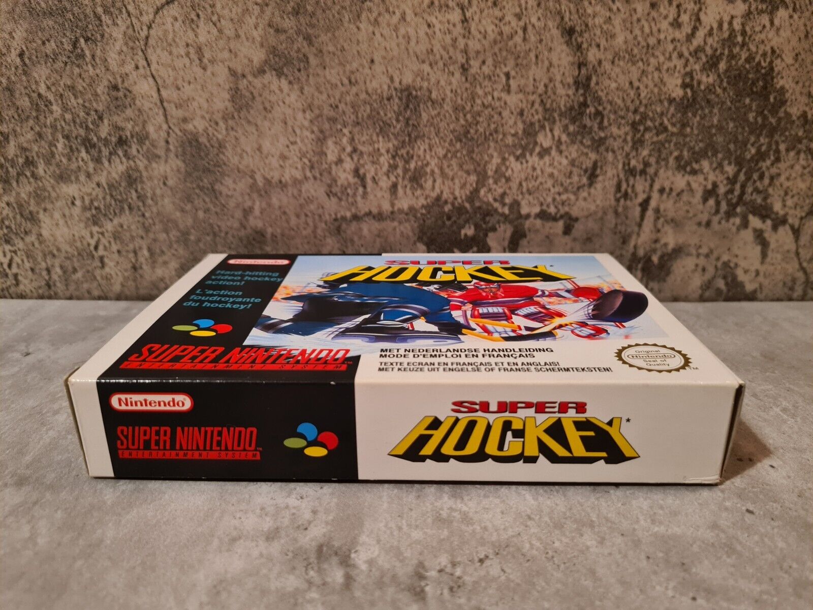 SNES Super Nintendo Super Hockey mit OVP und Anleitung FAH /SFRA - T-Retro-Games 