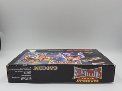 SNES Super Nintendo Spiel Saturday Night Slammasters mit OVP und Anleitung EUR