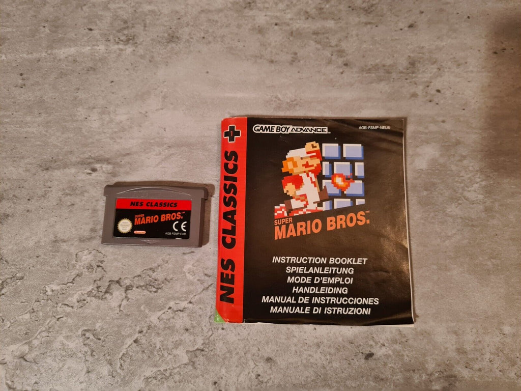 Nintendo Gameboy Advance Super Mario Bros. mit OVP und Anleitung EUR - T-Retro-Games 