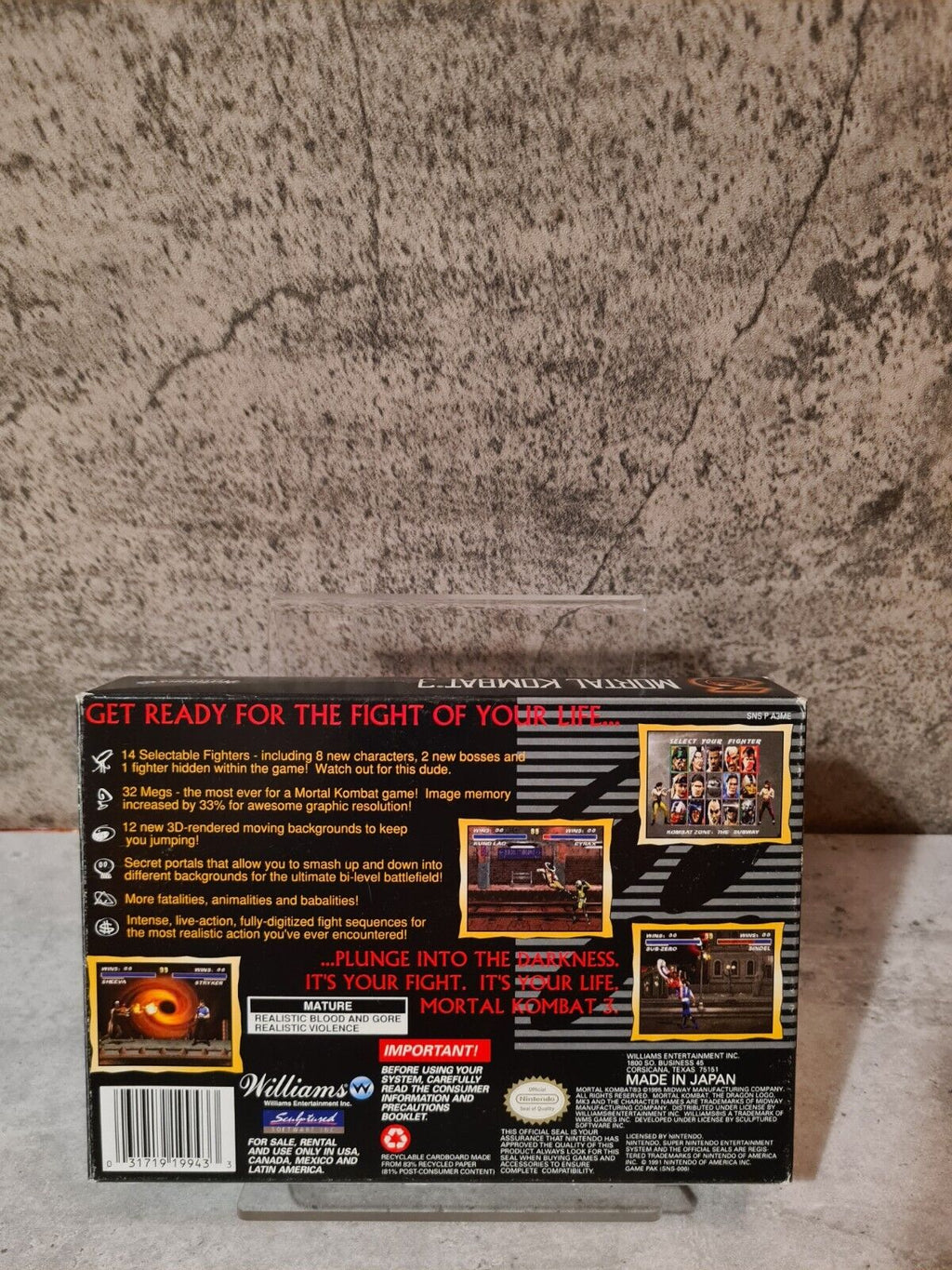 SNES Super Nintendo Mortal Kombat 3 mit OVP und Anleitung NTSC USA - T-Retro-Games 